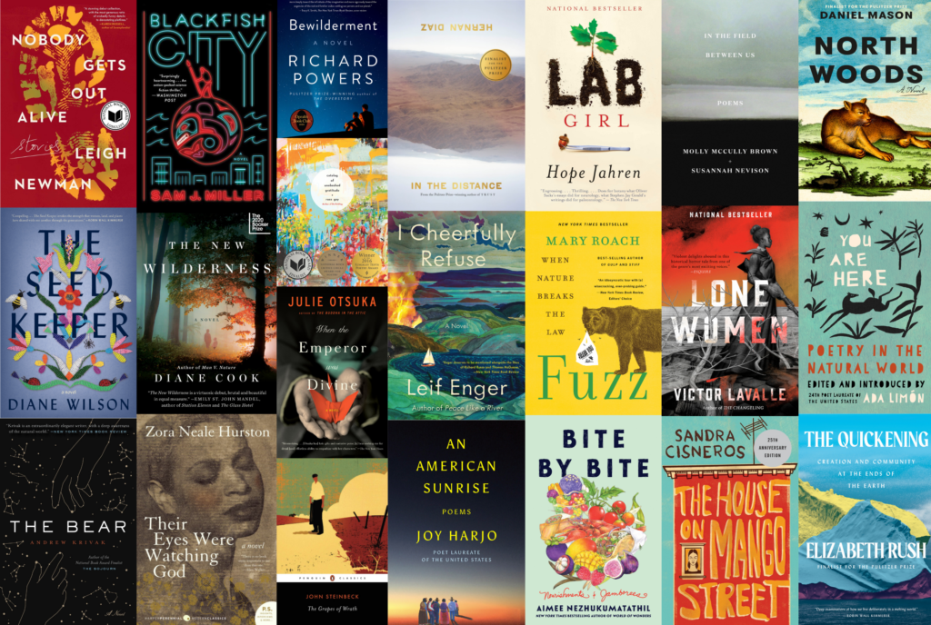A collage of book covers for books in the NEA Big Read program.
