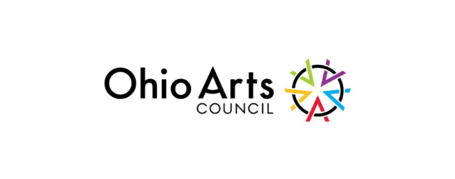 The logo for the Ohio Arts Council: a round O with colorful letter A's interlaced through it.